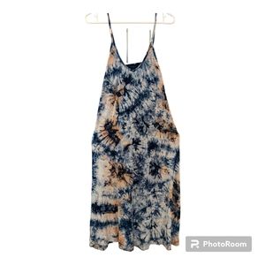 The Vanity Room tie dye strappy open back maxi dress XS
